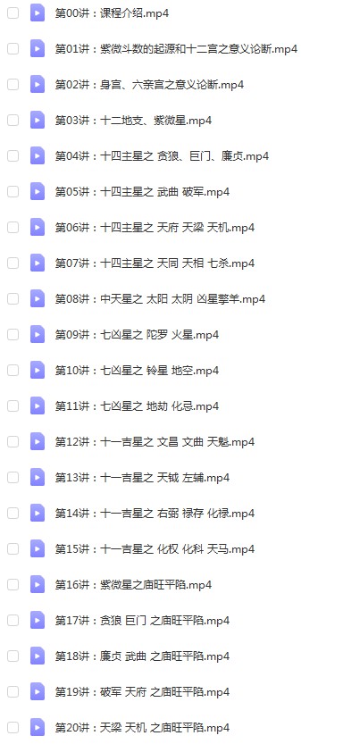 郭子谊-紫微斗数零基础到实战应用48集视频 百度云下载！-优选易学
