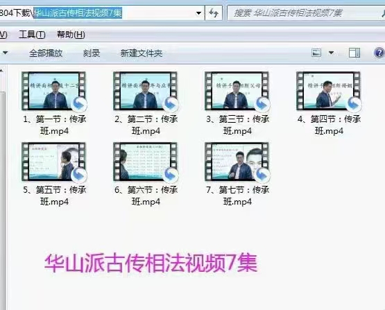 拂尘子华山派古传相法视频7集 百度网盘下载-优选易学