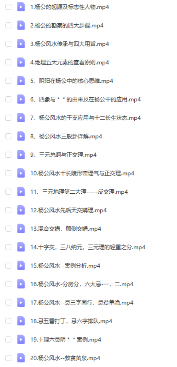 赵禹竹 杨公风水技能深化系列课 22集 百度网盘-优选易学