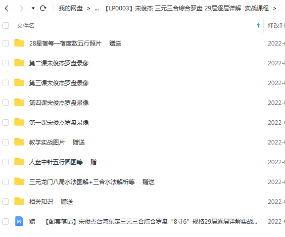 宋俊杰 三元三合综合罗盘 29层逐层详解  实战课程 移动网盘下载-优选易学