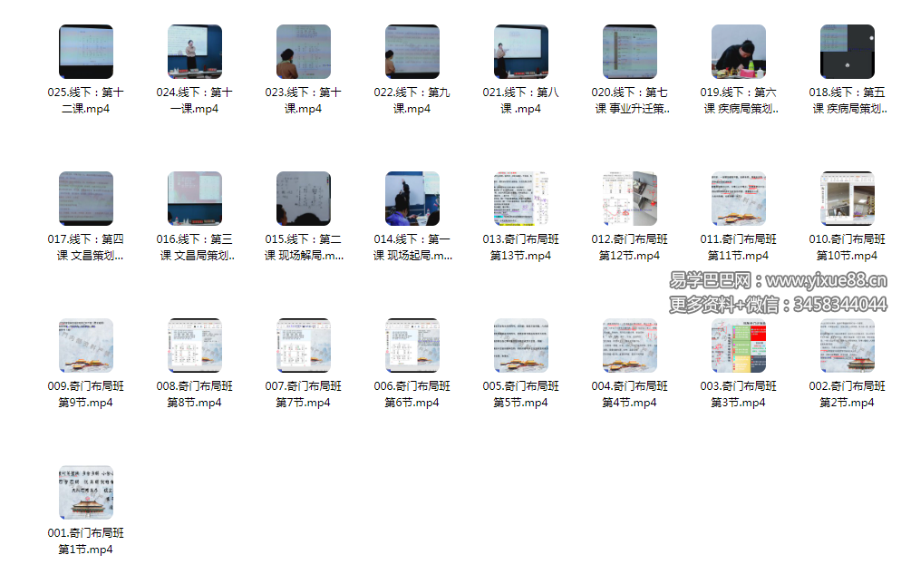 凌依宸 奇门遁甲布局研讨会25集-优选易学